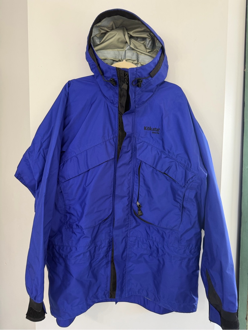 Kokatat Royal Blue Goretex Raincoat Shell Jacket outdoor waterproof activewear